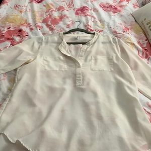 White blouse from Old Navy